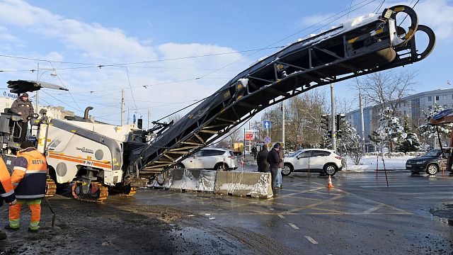 Начало строительства трамвайной ветки (2021 г.) Фото: телеканал «Краснодар»