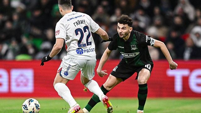 Первый тайм матча «Краснодар» – ЦСКА завершился со счётом 1:1