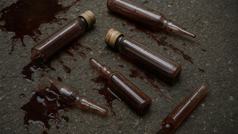 Около детской площадки нашли ампулы с кровью в Казани