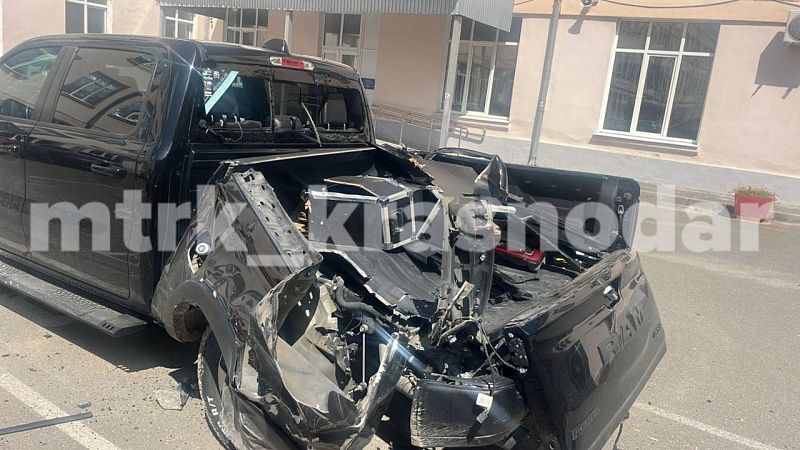 Появились кадры взрыва газового баллона на территории университета в Краснодаре