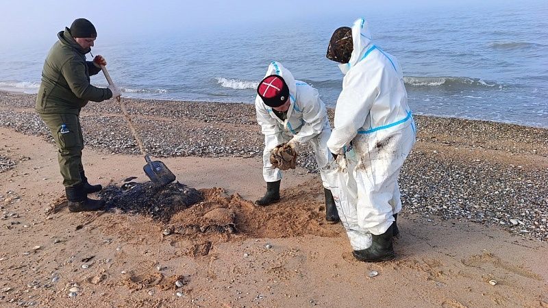 Больше тонны нефтепродуктов собрали на Азовском побережье Славянского района