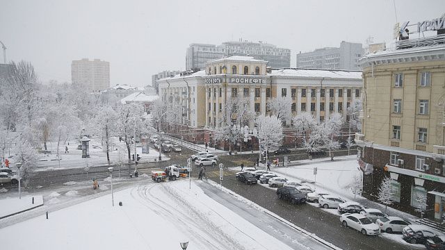В среду в Краснодаре прогнозируют налипание мокрого снега