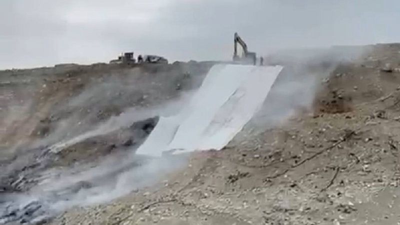 На 800 «квадратах» локализовали пожар на мусорной свалке под Новороссийском