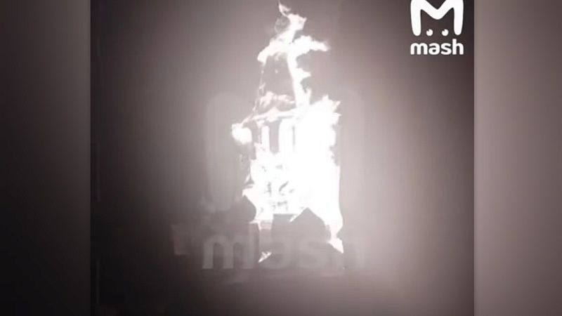 Очевидцы сняли на видео горящий храм после атаки ВСУ в Белгородской области 
