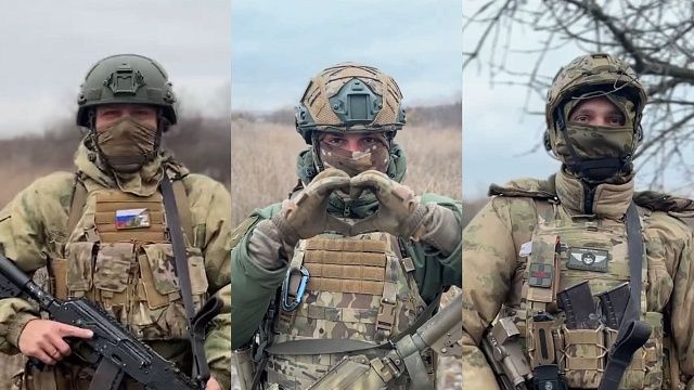 Бойцы отряда спецназначения поздравили мам. Фото: телеканал «Краснодар»