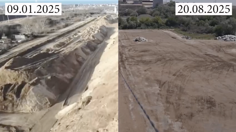 Оперштаб: на временной площадке под Анапой осталось менее тысячи тонн песка