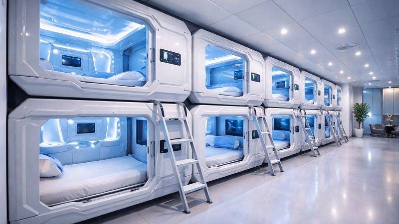 Пассажирка застряла в капсульном отеле в аэропорту Внуково