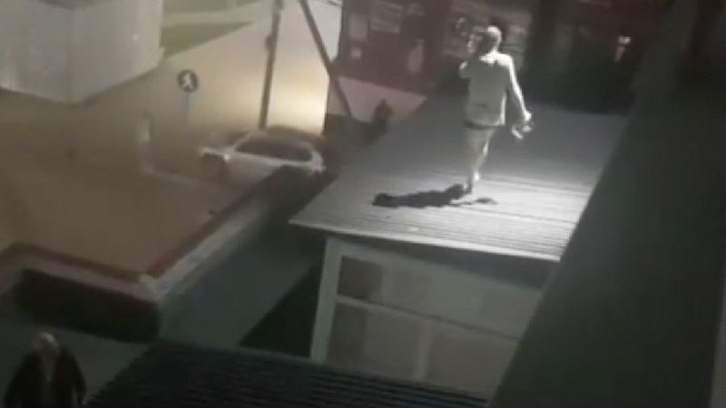 Буйного мужчину на крыше сняли на видео в Краснодаре