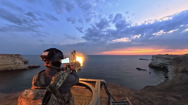 Появилось видео уничтожения БПЛА ВСУ российским тепловизором «Кречет» в Крыму