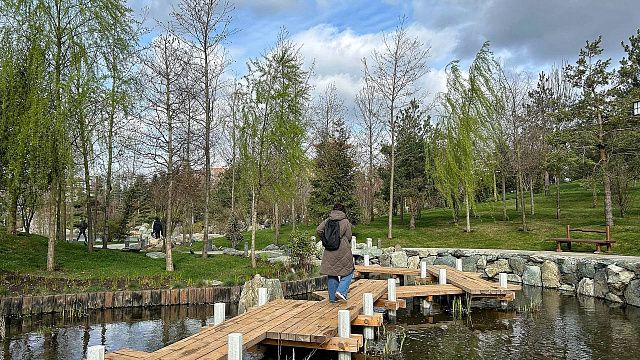 Японский сад в парке «Краснодар»: очередь на входе, строгие правила и первые эмоции от увиденного Фото: Телеканал «Краснодар»