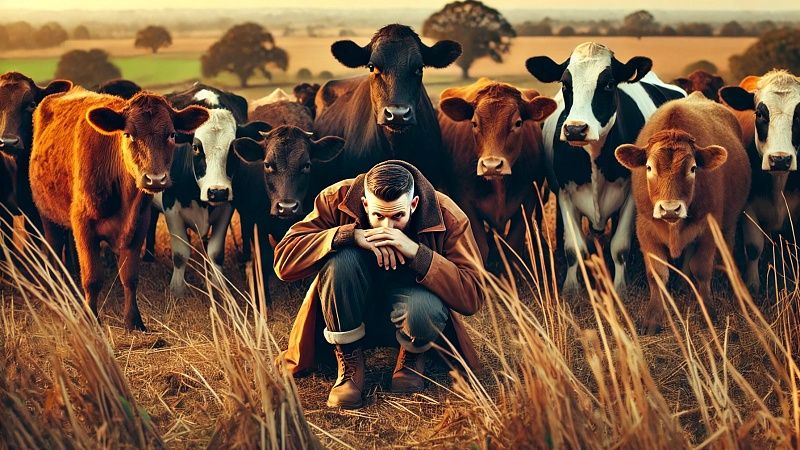 Должник пытался спрятаться от приставов в стаде коров на Кубани