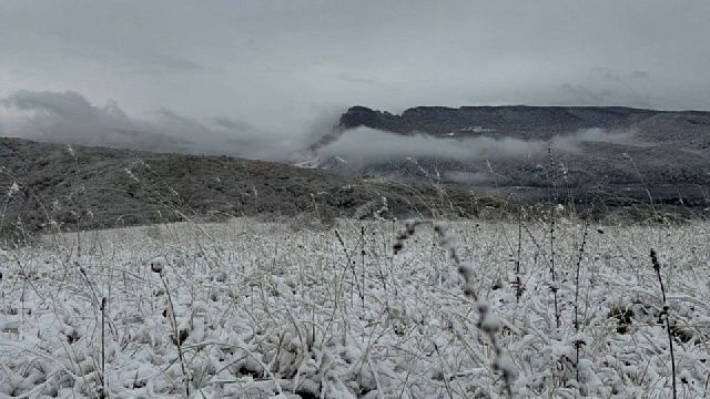 В предгорьях Кубани выпал первый снег