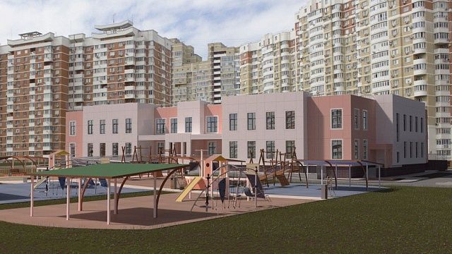 В 2025 году в Юбилейном микрорайоне Краснодара построят детсад. Иллюстрация: пресс-служба администрации Краснодара