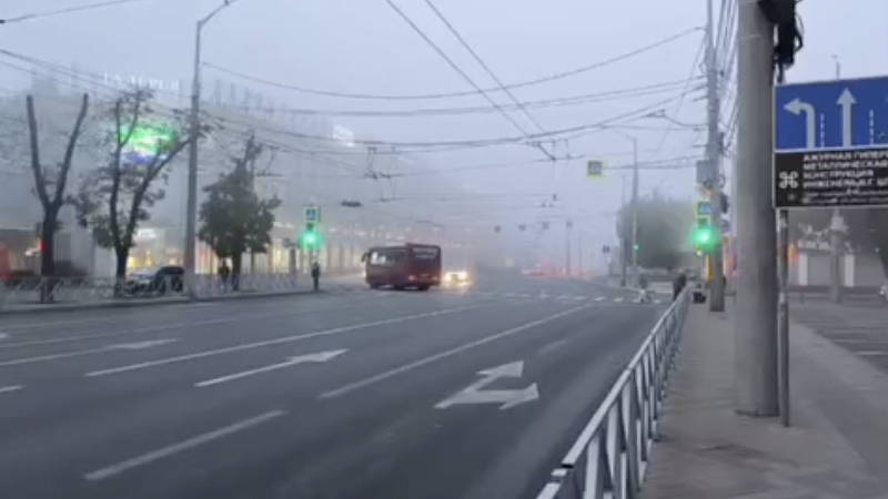 Краснодар окутал густой туман в начале рабочей недели