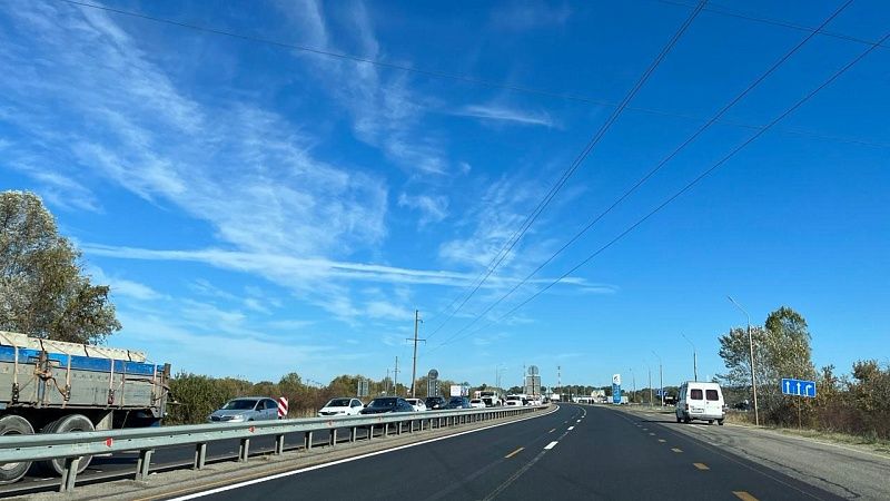Пробка длинной в 11 км образовалась на трассе М4 «Дон» около Горячего Ключа