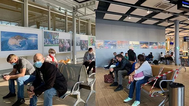 Озеро Сукко, Кавказские горы и заснеженное Заполярье: в аэропорту Краснодара открылась особенная фотовыставка 