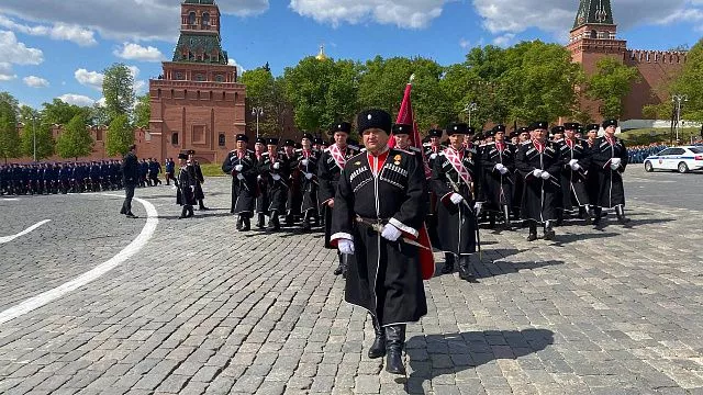 Кубанские казаки приняли участие в главном параде Победы в Москве