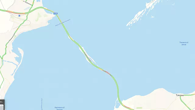 Обстановка на Крымском мосту: вечером в пятницу пробок на въездах нет