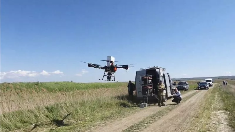 Кубань стала первым в России регионом, где сев риса прошел с помощью дронов
